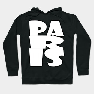 Paris logo in white Hoodie